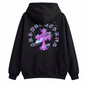 Chrome Hearts Neon Cross Black Hoodie