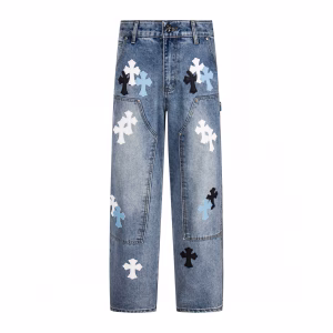Chrome Hearts Cross Patch Carpenter Jeans