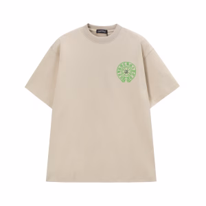 Chrome Hearts Cream Green Gothic Circle T-Shirt