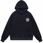 Chrome Hearts Classic Gothic Cross Back Print Black Hoodie