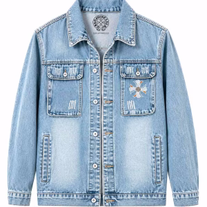 Chrome Hearts Blue Orange Cross Denim Jacket