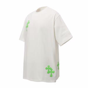 Chrome Hearts White and Green Cross T-Shirt