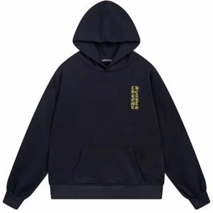Chrome Hearts Yellow Gothic Logo Hoodie Black