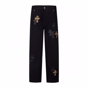 Chrome Hearts Leopard Cross Patch Jeans