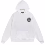 Chrome Hearts Classic Gothic Cross Back Print White Hoodie