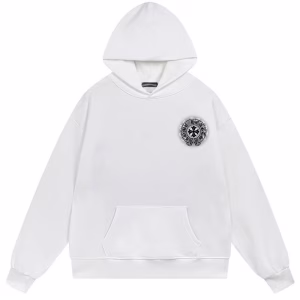 Chrome Hearts Classic Gothic Cross Back Print White Hoodie
