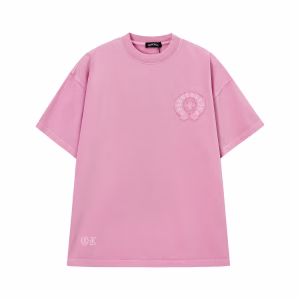Chrome Hearts Pink Monochrome Horseshoe T-Shirt