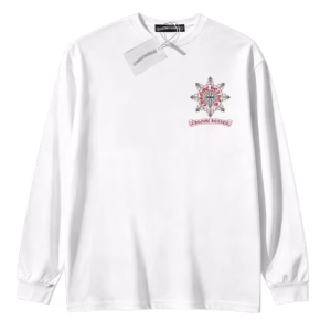 Chrome Hearts Gothic Cross White Long Sleeve