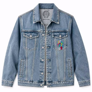 Chrome Hearts Multicolor Cross Floral Denim Jacket