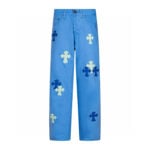 Chrome Hearts Blue Contrast Cross Patch Jeans
