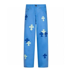 Chrome Hearts Blue Contrast Cross Patch Jeans