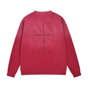 Chrome Hearts Red Logo Cross Long Sleeve Shirt