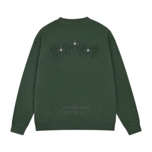 Chrome Hearts Dark Green Triple Cross Long Sleeve Shirt