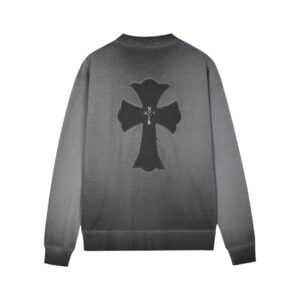 Chrome Hearts Grey Black Cross Long Sleeve Shirt