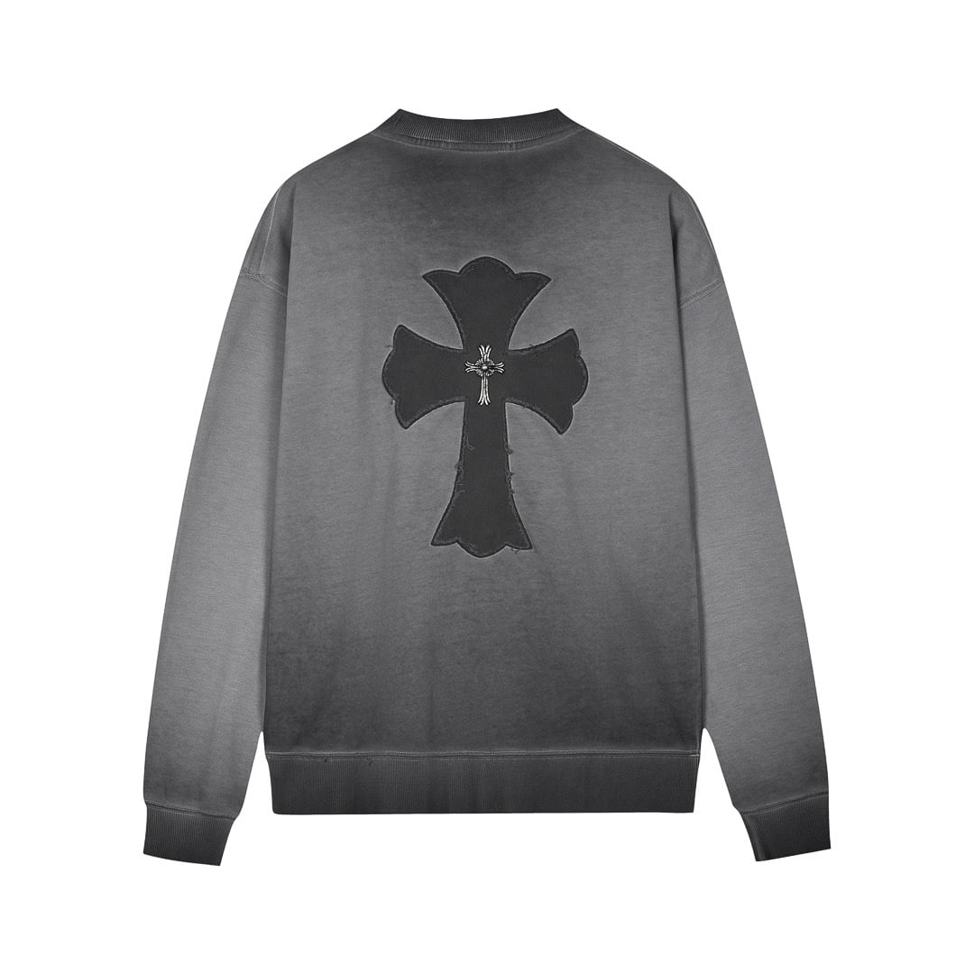 Chrome Hearts Grey Black Cross Long Sleeve Shirt Chrome Hearts Grey Black Cross Long Sleeve Shirt