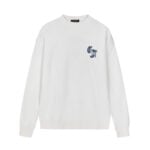 Chrome Hearts White Blue Denim Horseshoe Long Sleeve