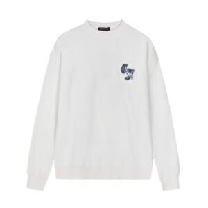 Chrome Hearts White Blue Denim Horseshoe Long Sleeve