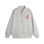 Chrome Hearts Ivory Red Cross Horseshoe Bomber Jacket