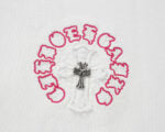 Chrome Hearts White Red Circle Cross Long Sleeve