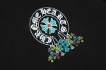 Chrome Hearts Black Floral Cross Logo T-Shirt