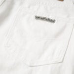 Chrome Hearts White Tonal Cross Star Patch Jeans