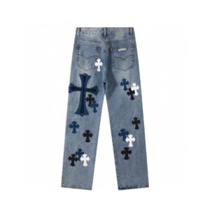 Chrome Hearts Blue Cross Patch Jeans