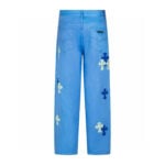 Chrome Hearts Blue Contrast Cross Patch Jeans