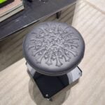 Chrome Hearts Black Cross Rolling Stool