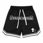 Chrome Hearts Cross Logo Black Basketball Shorts