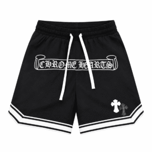 Chrome Hearts Cross Logo Black Basketball Shorts