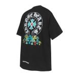 Chrome Hearts Black Floral Cross Logo T-Shirt