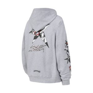 Chrome Hearts Grey Star Mouth Graphic Hoodie
