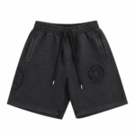 Chrome Hearts Tonal Horseshoe Patch Black Sweat Shorts