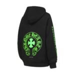 Chrome Hearts Green Horseshoe Cross Pullover Hoodie