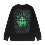 Chrome Hearts Green Cross Black Crewneck Sweatshirt