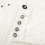 Chrome Hearts White Green Zebra Cross Patch Jeans