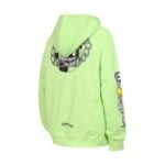 Chrome Hearts Neon Green Chain Graphic Zip-Up Hoodie