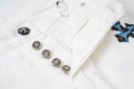 Chrome Hearts White Orange Blue Cross Patch Jeans
