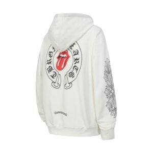 Chrome Hearts x Rolling Stones White Zip-Up Hoodie