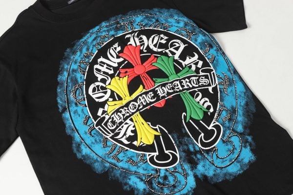 Chrome Hearts Multi Color Cross T-Shirt Black