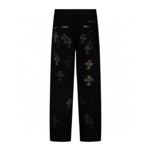 Chrome Hearts Black Brown Cross Patch Jeans