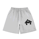 Chrome Hearts Cemetery Cross Logo Grey Sweat Shorts