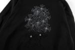 Chrome Hearts Black Crystal Cross Zip Hoodie
