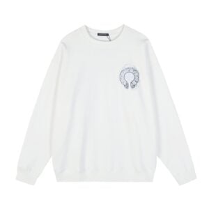 Chrome Hearts Horseshoe Graphic White Sweatshirt