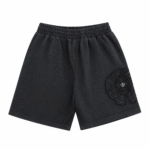 Chrome Hearts Tonal Horseshoe Patch Black Sweat Shorts