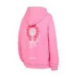 Chrome Hearts Pink Red Horseshoe Cross Pullover Hoodie