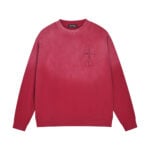 Chrome Hearts Red Logo Cross Long Sleeve Shirt