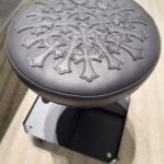 Chrome Hearts Black Cross Rolling Stool