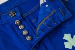 Chrome Hearts Royal Blue Contrast Cross Patch Jeans