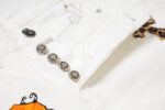 Chrome Hearts White Mental Nation Leopard Cross Jeans